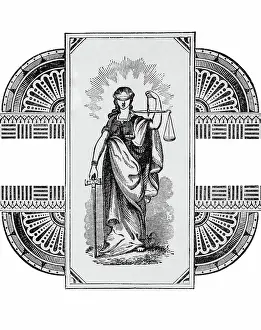 Fairness: Blind Justice Holding a Scale in Left Hand and Sword in R