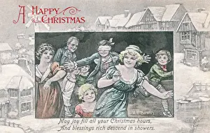 Bowley: Blind Man's Buff on a Christmas card