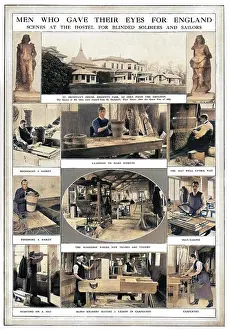 Dunstans: Blind soldiers at St. Dunstan's, WW1