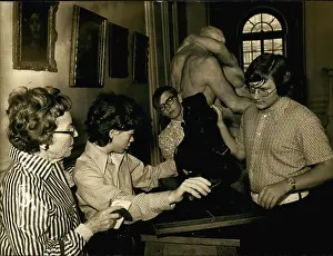 Impairment: Blind students study sculpture at Rodin Museum, Paris