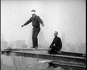 Plank: Blindfolded Man Walking Across A Plank Suspended
