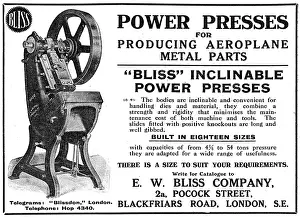 E.w.bliss: Bliss Inclinable Power Presses For Aircraft