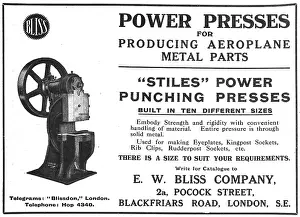 E.w.bliss: Bliss Machine Tools Stiles Power Punching Presses
