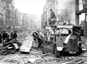 Blitz in London -- aftermath of bombing