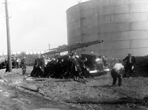 Thurrock: Blitz in London -- damage to tanks, Thames Haven, WW2