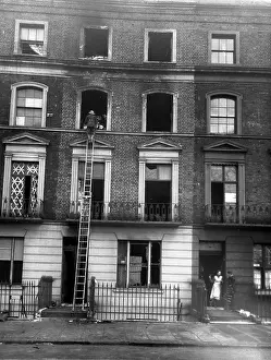 Gutted: Blitz in London -- house gutted by fire, WW2