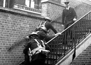 Blindfold: Blitz in London -- training in use of breathing apparatus