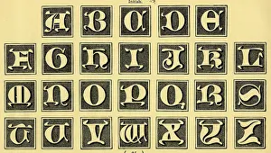 Typography: Block alphabet design, upper case A-Z