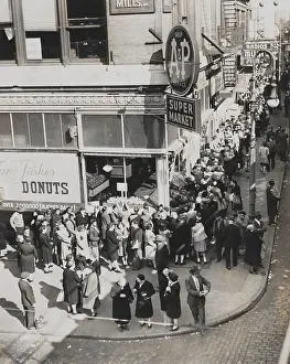 163rd: A block long crowd waiting for the opening of