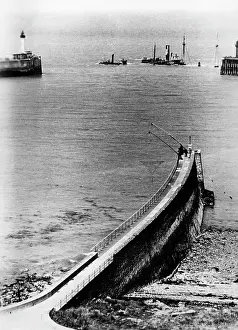 Sunk: Blocked harbor in France