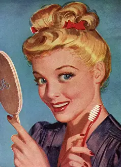 Dentistry: Blond with Toothbrush