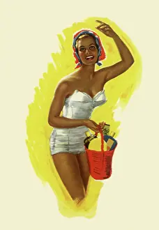 Tanning: Blonde with a Bucket