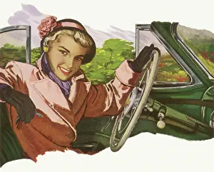 Gloved: Blonde in Driver's Seat