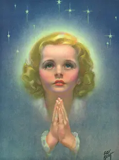 Inspirational: Blonde Girl Praying