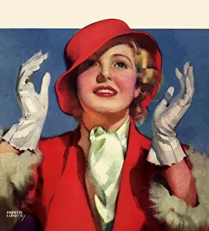 Loomis: Blonde Woman in Red Hat