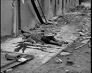 Bloodied: Bloodied Corpse of a German Soldier Lying In