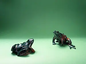 Chalcedony: Bloodstone or heliotrope carvings