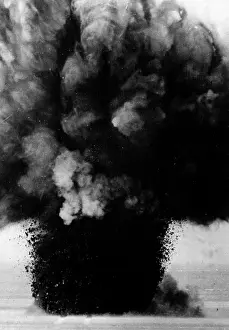 Minesweeping: Blowing up a sea mine, 1944