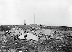 Beacon: Blown up beacon near the Daugava River, 1917