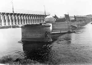 Blown up bridge over the Loire, 1940