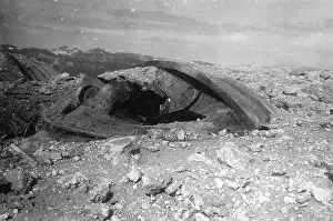 Verena: Blown up Italian bunker at Monte Verena, 1916