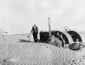 Midwest: Blown over tractor in the United States, 1935