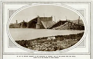 Gorlice: Blown-up bridge in Warsaw 1915