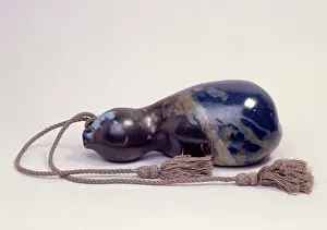 Flask: Blue flask 19th century