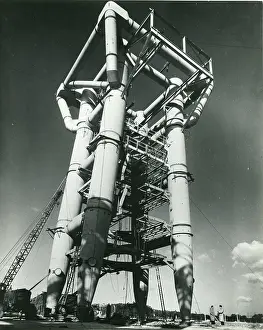 Hatfield: Blue Streak test rig at Hawker Siddeley Dynamics? factory