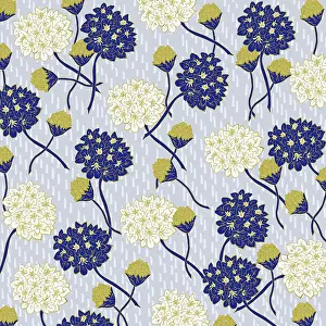 Florals: Blue and white floral pattern