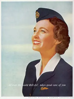 Cheesy: B.O.A.C air stewardess 1956