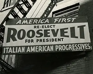 Lcgr1304: Bill board for Franklin Roosevelt's 1940 campaign