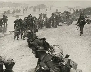 Ashore: On board landing craft - D-Day - WW2
