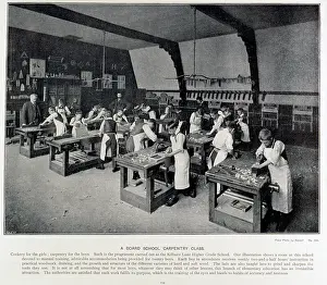 Carpentry: Board School carpentry class, Kilburn, London