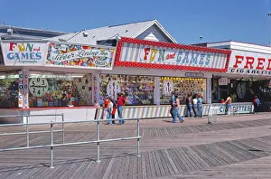 Booths: Boardwalk, arcade, games, summer