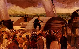 Manet: Boat Departure, by Manet