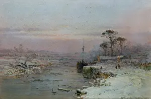 Branwhite: Boat in Frozen River