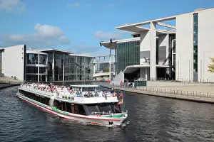 Luders: Boat and Marie-Elisabeth Luders building, Berlin, Germany