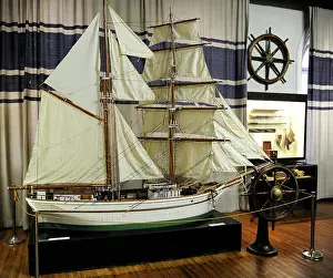 Latvian: Boat model. Museum of History and Navigation. Inside. Riga