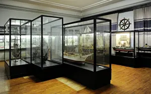 Latvian: Boat models. Museum of History and Navigation. Inside. Riga