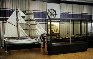 Latvian: Boat models. Museum of History and Navigation. Inside. Riga
