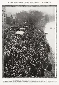 The Boat Race - Enormous crowd on the towpath