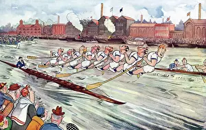 Mortlake: The Boat Race by Patrick Bellew