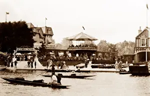 Punting: Boating at Hampton Court, early 1900s