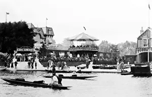 Punting: Boating at Hampton Court, early 1900s