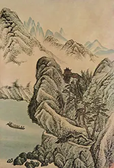 Buddhists: Boating Below Temple