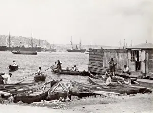 Boatmen: Boatmen on the Bosphorous, Istanbul, Turkey