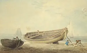 Wove: Boats on a Beach