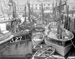 Jumble: Boats in Brixham Harbour, Devon