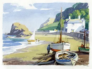 Sherwin: Boats in a Cornish Harbour